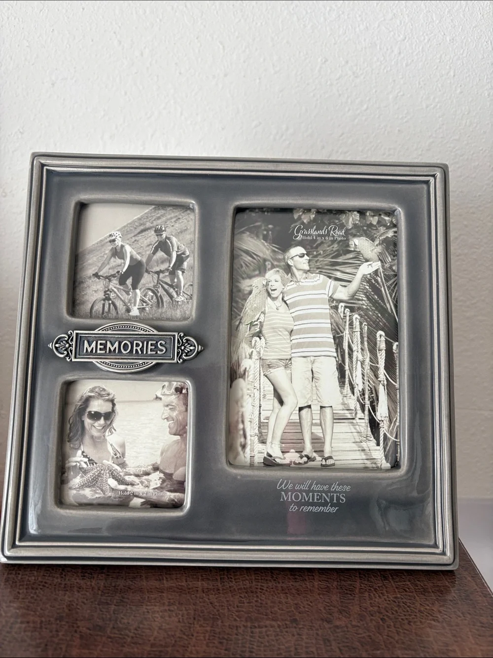 Grassland road -Memories Multi-Opening Gray Photo Frame